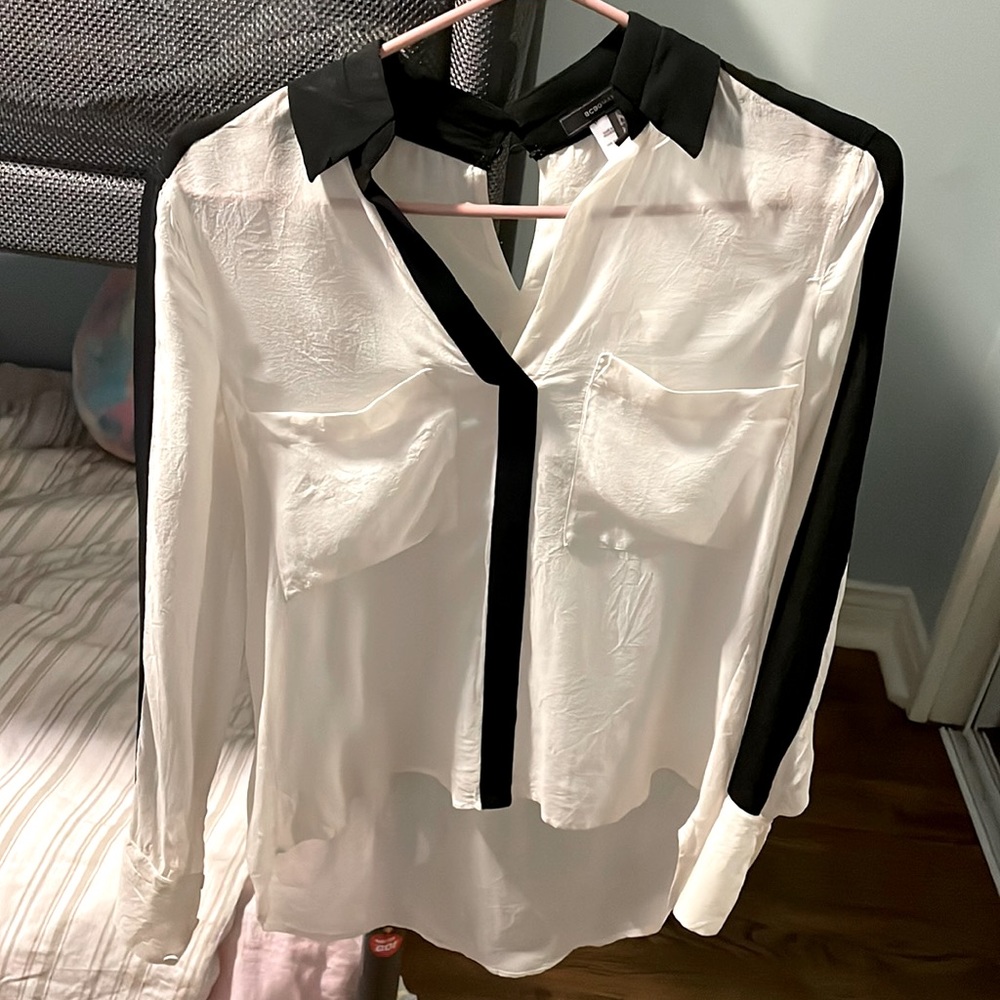 BCBG Maxazria 100% silk dress shirt